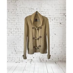 Heavy Knit Yoki Cardigan Light Brown Size Large